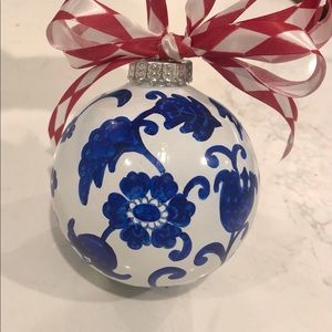 Handpainted Chinoiserie Christmas Ornament Set
